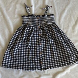 Zara Gray and White gingham Knit dress baby girl 2T